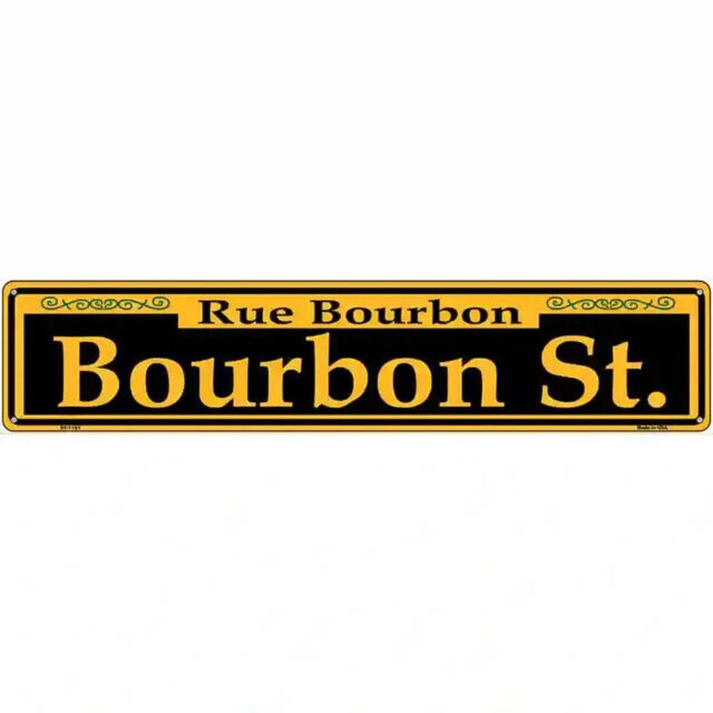 Rue Bourbon Bourbon St. 18" x 4" Novelty Metal Sign New! Home & Garden:Home Décor:Plaques & Signs Style Your Walls